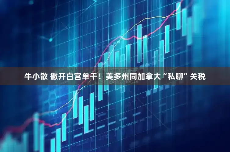牛小散 撇开白宫单干！美多州同加拿大“私聊”关税