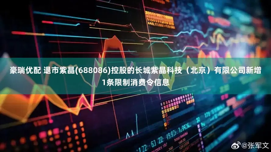 豪瑞优配 退市紫晶(688086)控股的长城紫晶科技（北京）有限公司新增1条限制消费令信息